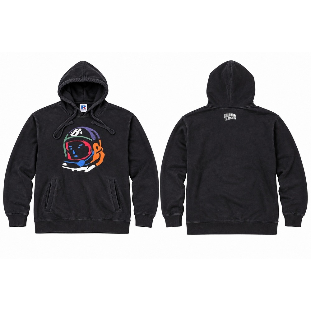 Billionaire Boys Club BBC Astronaut Logo Hoodie Black XL Embroidered Pullover